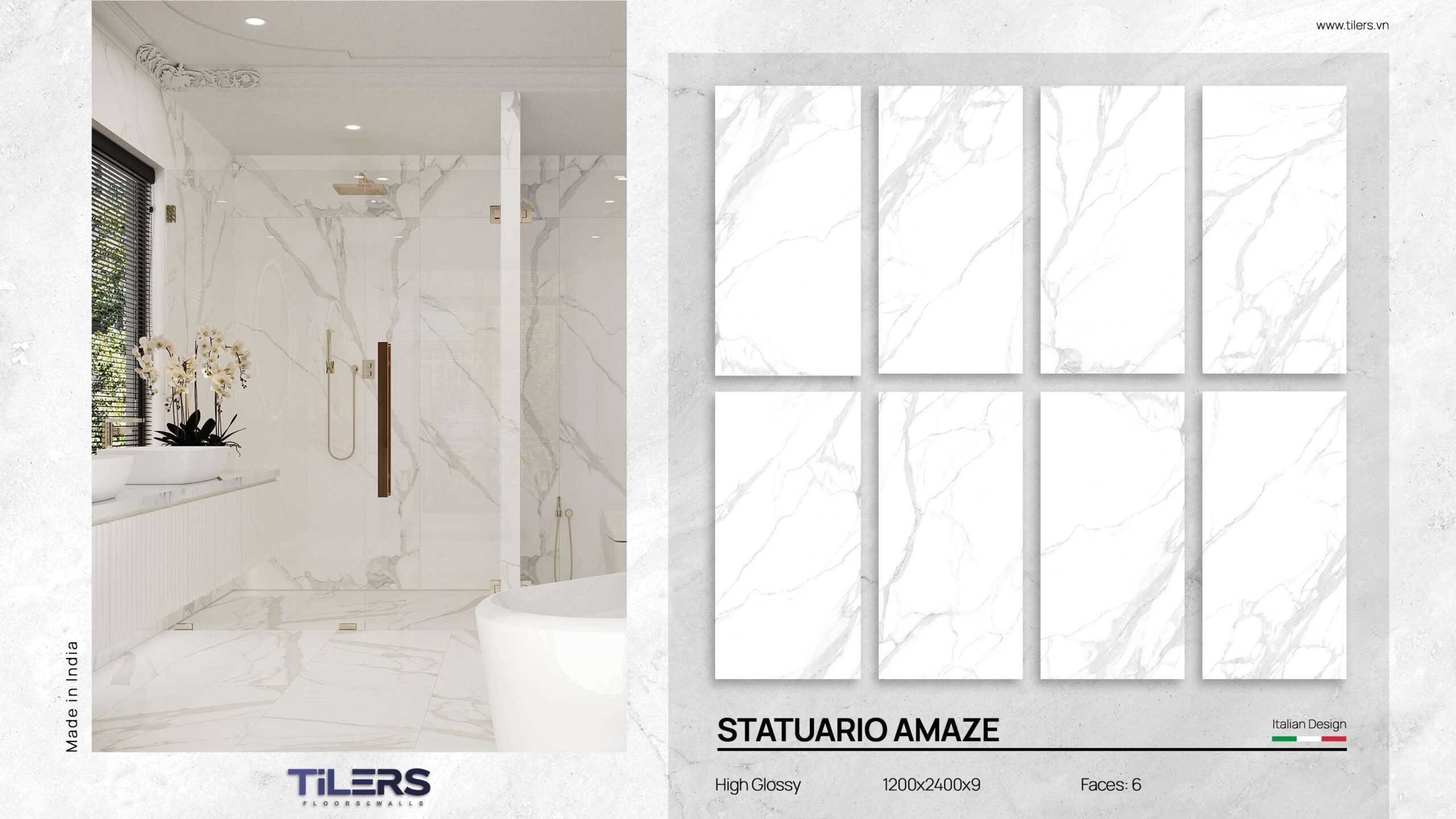2.STATUARIO AMAZE HIGH GLOSSY RANDOM MAP 1224