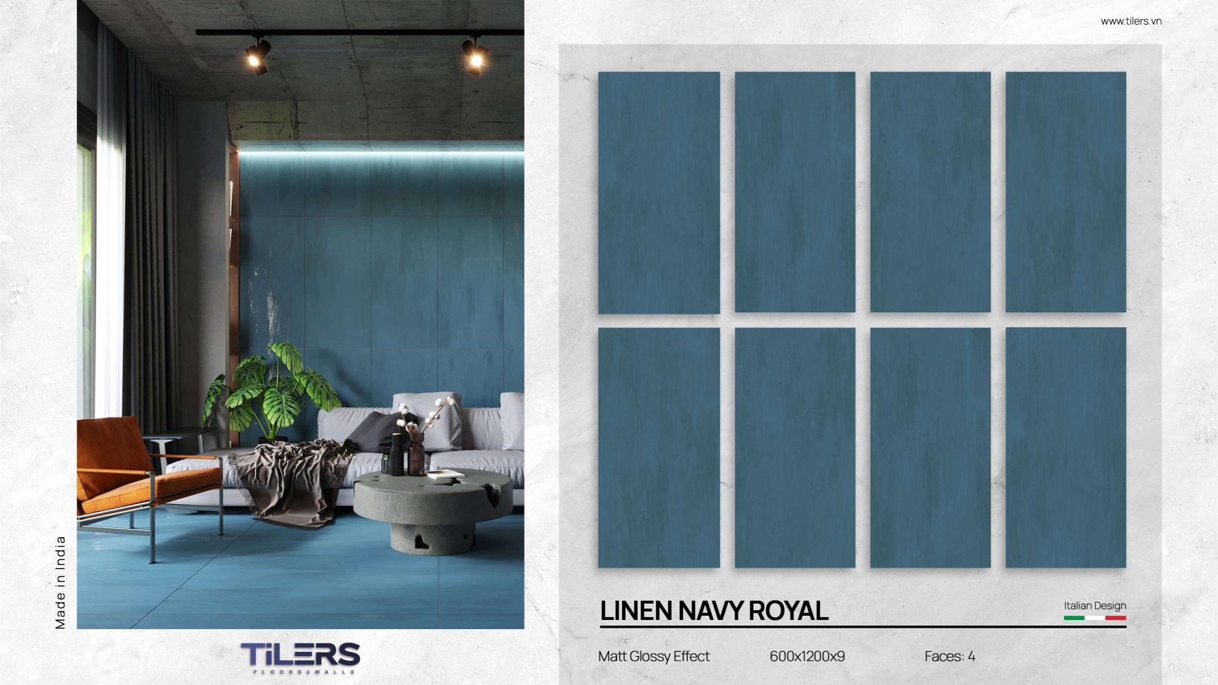 LINEN NAVY ROYAL - GLOSSY EFFECT 0612 (2)