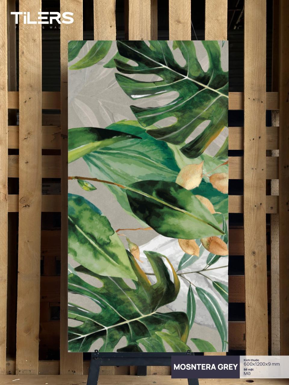 MONSTERA GREY DÉCOR - MATT 0612 (1)