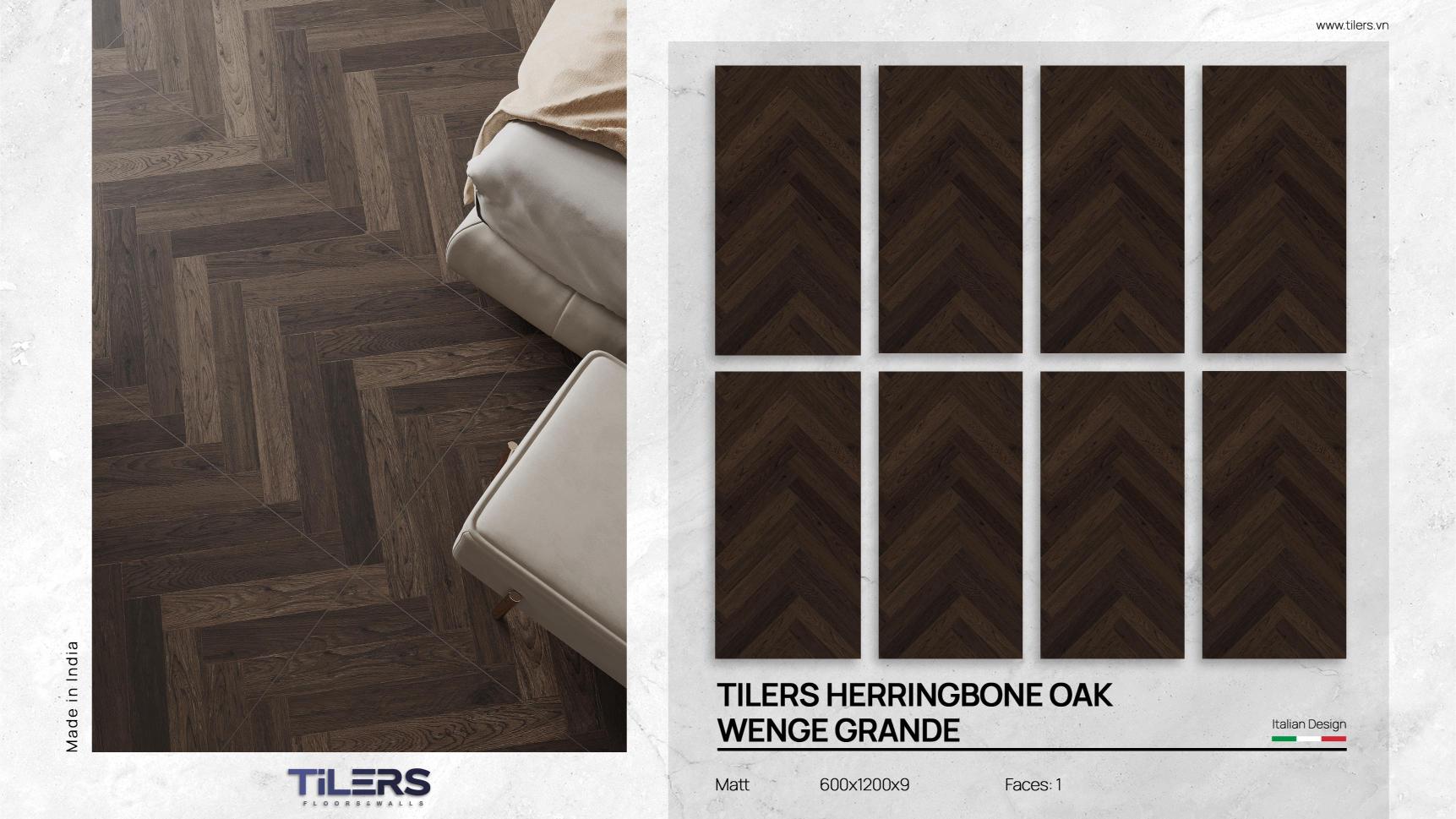 TILERS HERRINGBONE OAK WENGE GRANDE - MATT 0612 (2)