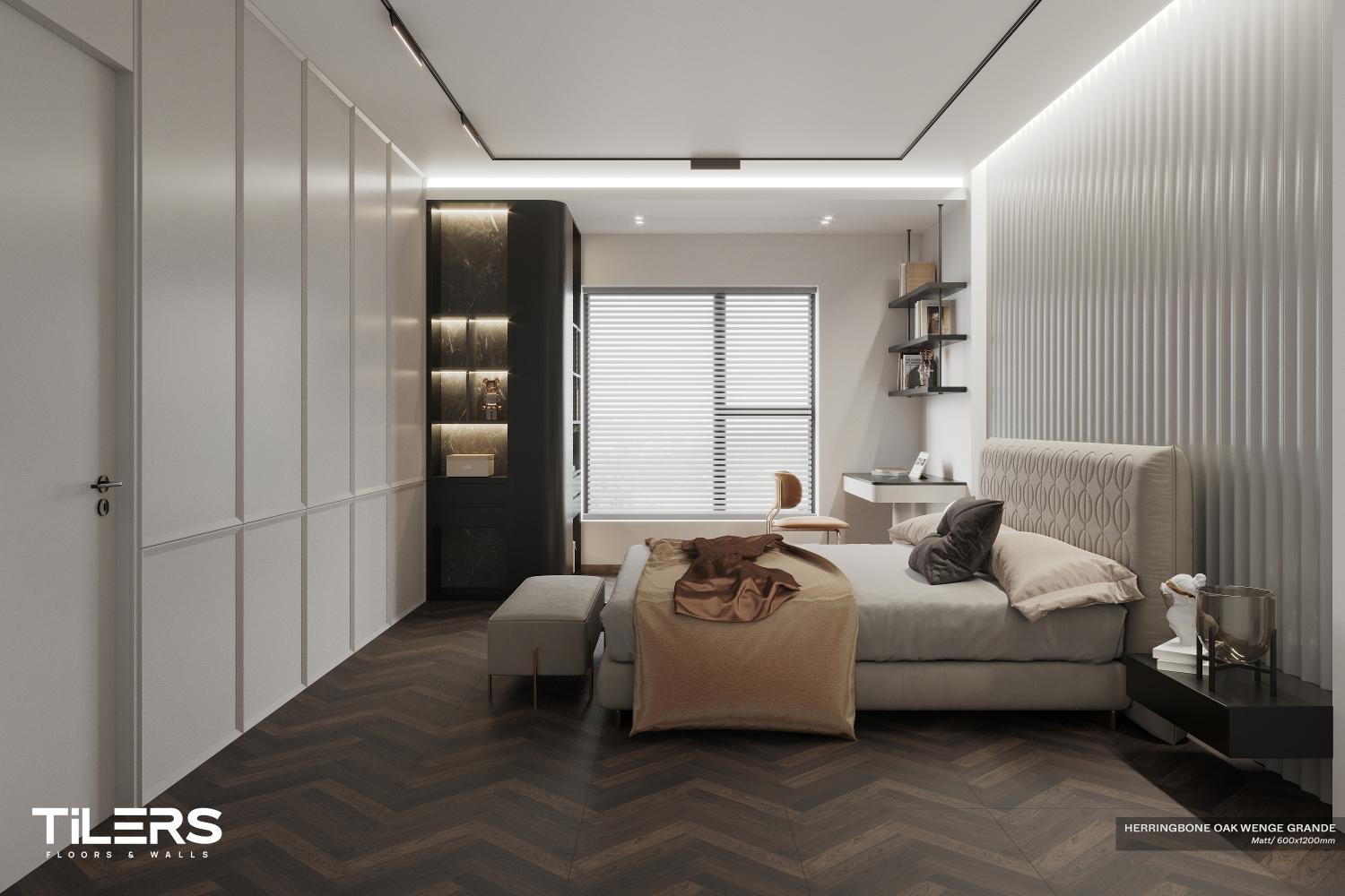 TILERS HERRINGBONE OAK WENGE GRANDE - MATT 0612 (5)